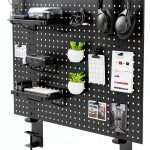 VIVO Desk Pegboard Clamp-On Black 30" Office Organizer with Metal-0
