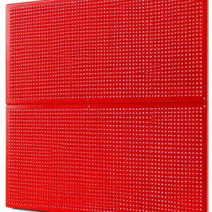 Daanxw Heavy Duty Steel Pegboard 32" 2 Pack Red Wall Mount Industrial-0