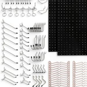 SEIKO DY Black Steel Pegboard Panel Wall Mount Heavy-0