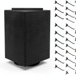 Azar Displays Rotating Pegboard Tower with Hooks Black 4‑Side 14" x-0