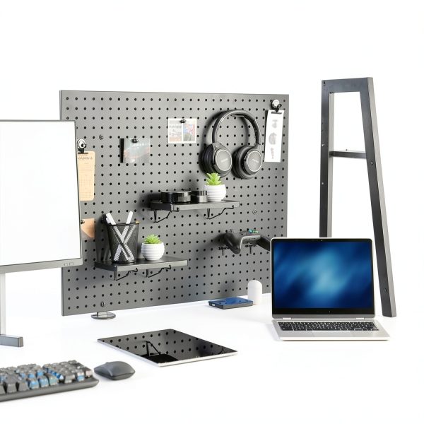 VIVO Desk Pegboard Clamp-On Black 30" Office Organizer with Metal-1