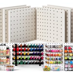 SKYFOOST White Pegboard Wall Panel 10x10 Inch ABS 6‑Pack-0
