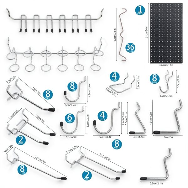 SEIKO DY Black Steel Pegboard Panel Wall Mount Heavy-1