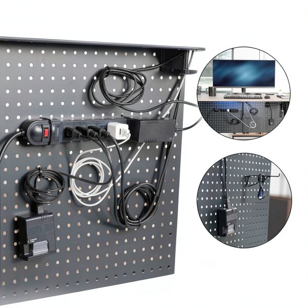 VIVO Desk Pegboard Clamp-On Black 30" Office Organizer with Metal-5