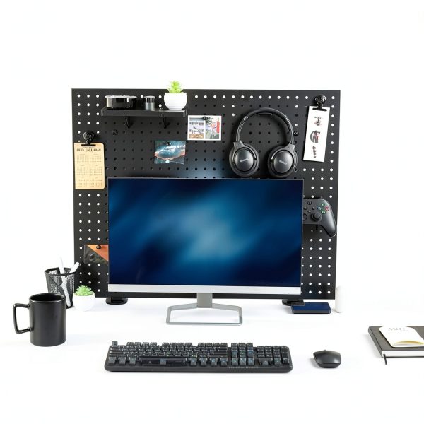 VIVO Desk Pegboard Clamp-On Black 30" Office Organizer with Metal-8
