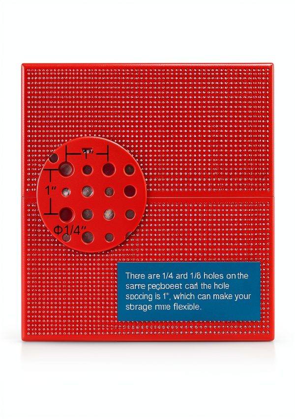 Daanxw Heavy Duty Steel Pegboard 32" 2 Pack Red Wall Mount Industrial-1