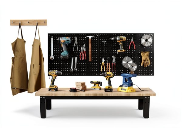 SEIKO DY Black Steel Pegboard Panel Wall Mount Heavy-5