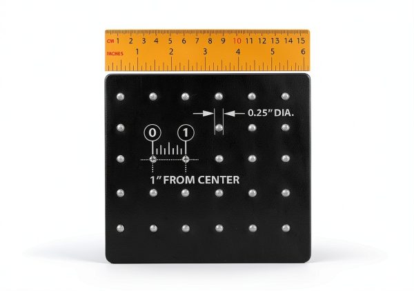 Azar Displays Rotating Pegboard Tower with Hooks Black 4‑Side 14" x-5