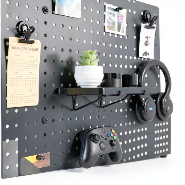 VIVO Desk Pegboard Clamp-On Black 30" Office Organizer with Metal-3