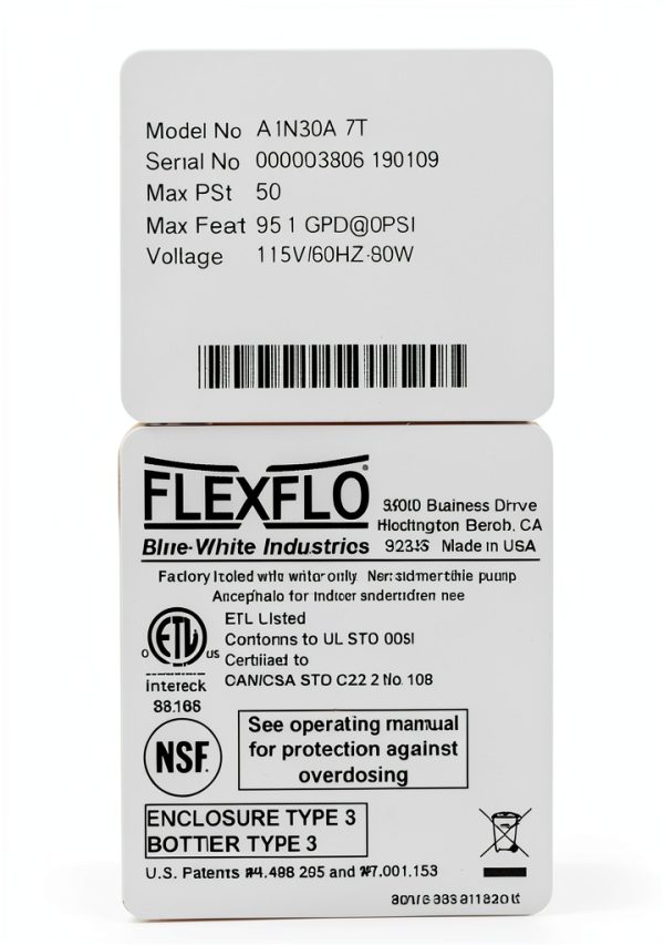 Pump Blue White Peristaltic A-100NA 115V 95.1 GPD Blue-3