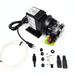 Stenner Peristaltic Pump Adjustable Head - Rated at 0.5 to 10 gpd adjustable head.100 psi. - Ideal Chlorine Injection Pump. 120 Volts, Model number 45MJH2A1S-0